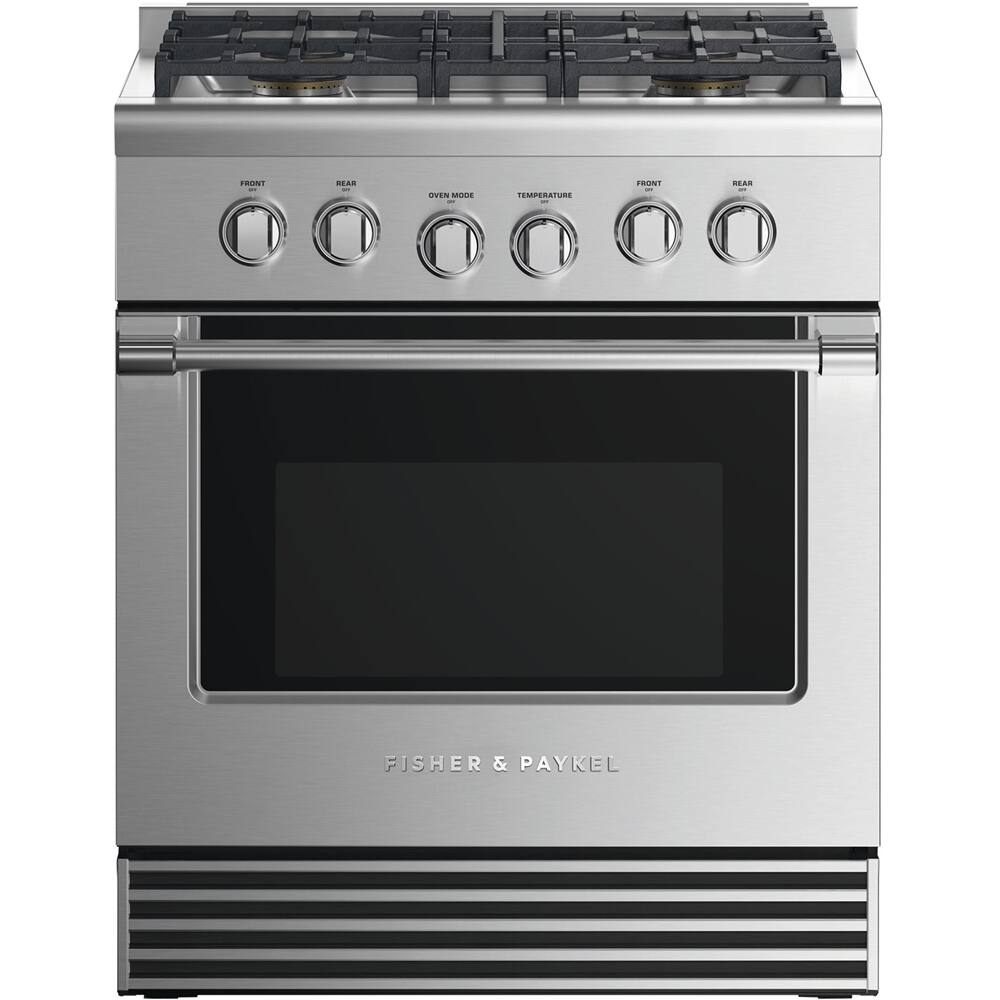Fisher & Paykel - 4 Cu. Ft. Self-Cleaning Freestanding Dual Fuel Convection Range - Stainless steel - Front_Zoom