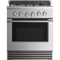 Fisher & Paykel - 4 Cu. Ft. Self-Cleaning Freestanding Dual Fuel Convection Range - Stainless steel - Front_Zoom