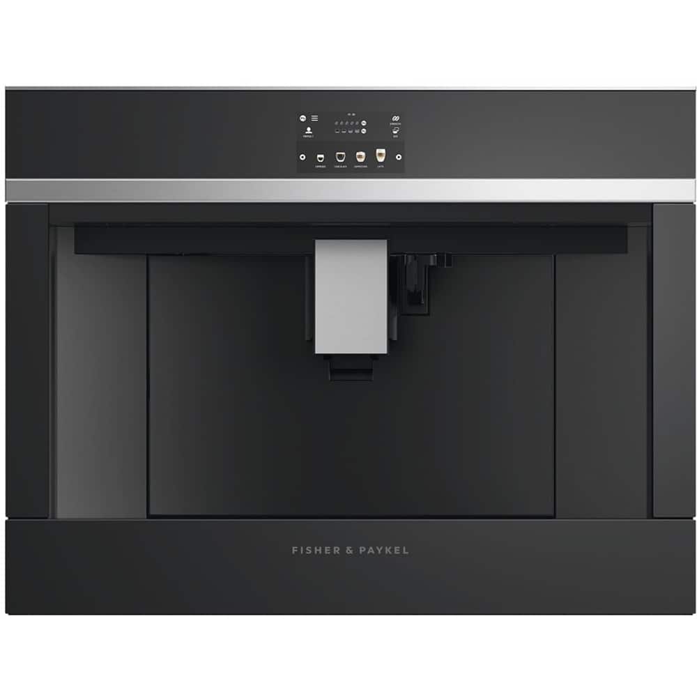 Zoom in on Front Zoom. Fisher & Paykel - 1-Cup Coffeemaker - Black Reflective Glass With Polished Metal Trim.