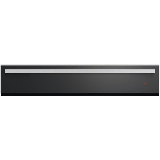 Front Zoom. Fisher & Paykel - Contemporary 24" Warming Drawer - Black reflective glass.