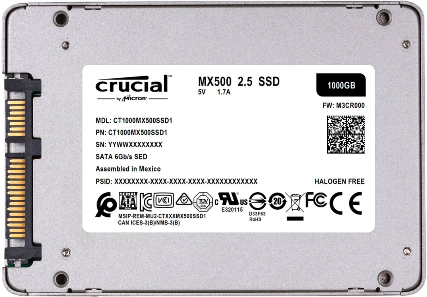 Crucial MX500 1TB Internal SSD SATA CT1000MX500SSD1 - Best Buy