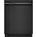 Front. GE - 24" Top Control Built-In Dishwasher with Stainless Steel Tub - Black.