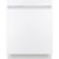 Front. GE - 24" Top Control Built-In Dishwasher with Stainless Steel Tub - White.