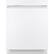 Front. GE - 24" Top Control Built-In Dishwasher with Stainless Steel Tub - White.