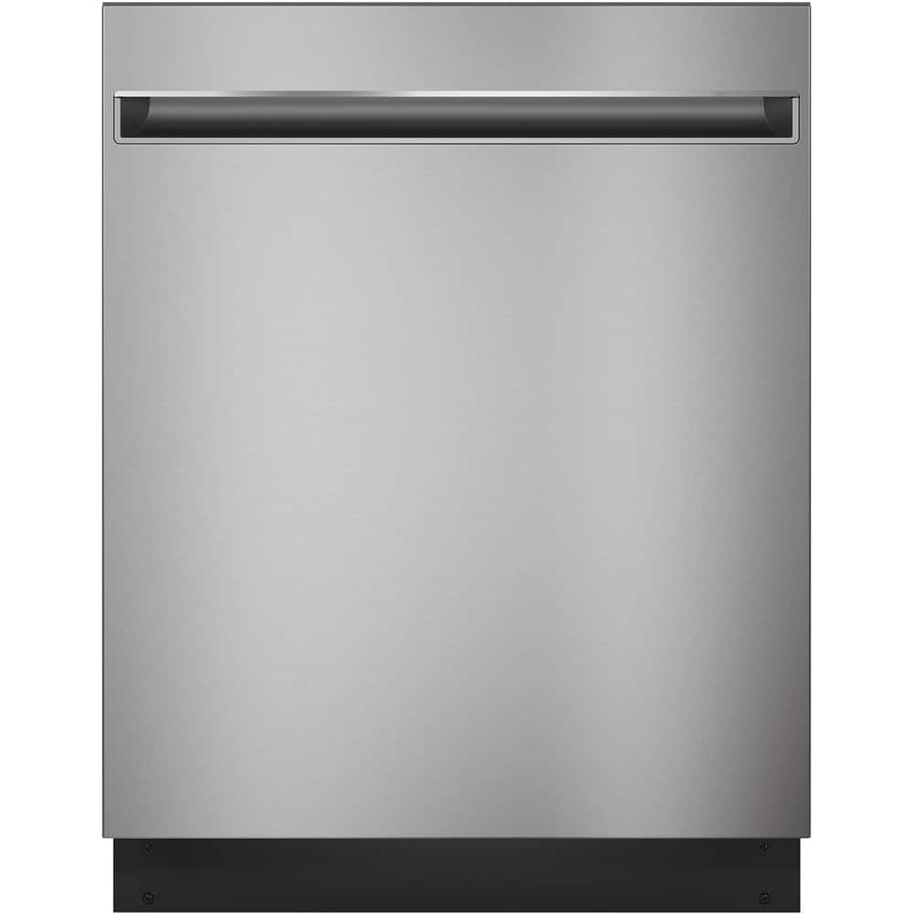 Front. GE - 24" Top Control Built-In Dishwasher with Stainless Steel Tub - Stainless Steel.