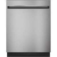GE - 24" Top Control Built-In Dishwasher with Stainless Steel Tub - Stainless steel - Front_Zoom