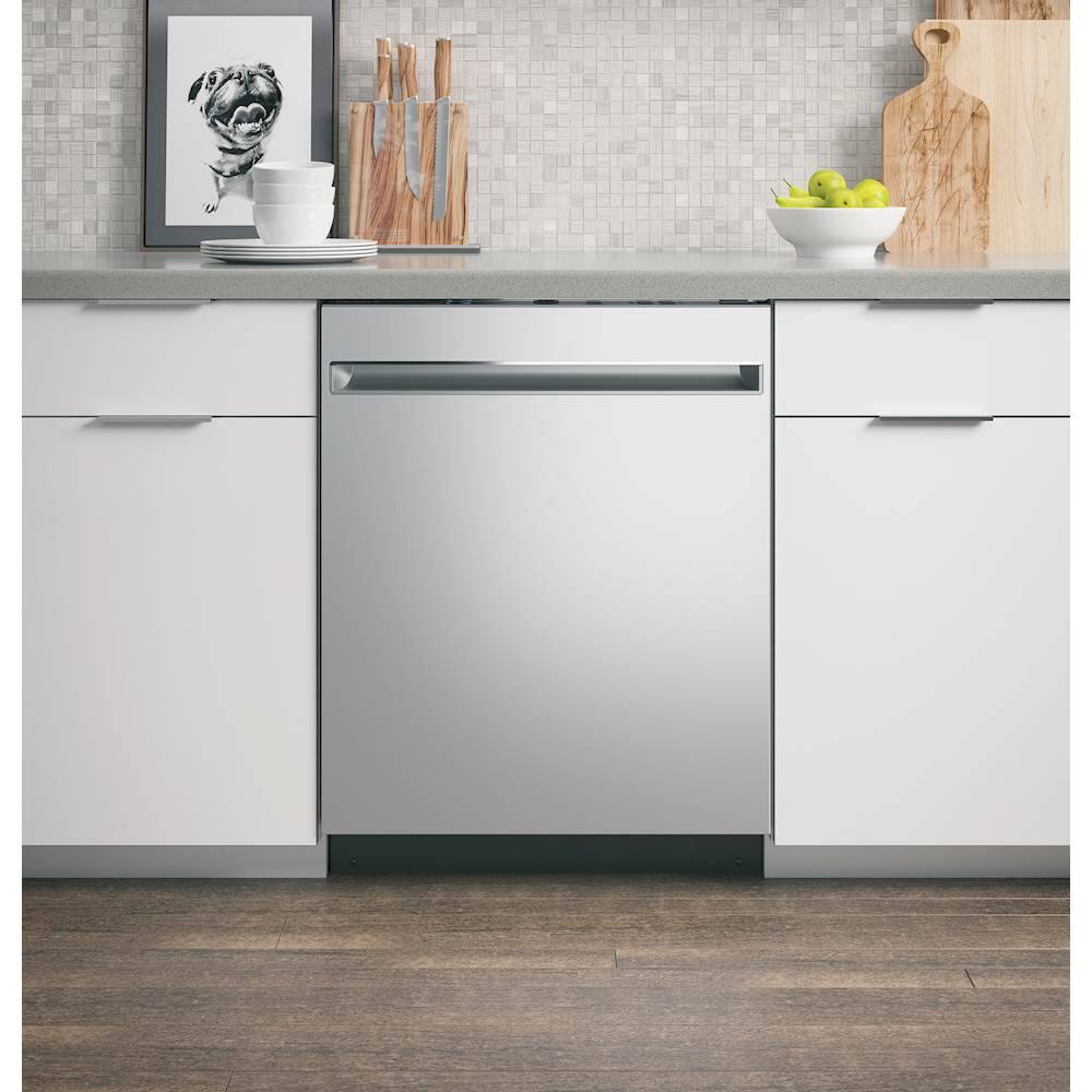 Alt View 14. GE - 24" Top Control Built-In Dishwasher with Stainless Steel Tub - Stainless Steel.