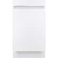 GE Profile - 18" Compact Top Control Built-In Stainless Steel Tub Dishwasher with 3-Level Wash and and 47 dBA - White