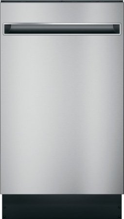 GE Profile - 18" Top Control Built-In Dishwasher with Stainless Steel Tub - Stainless Steel