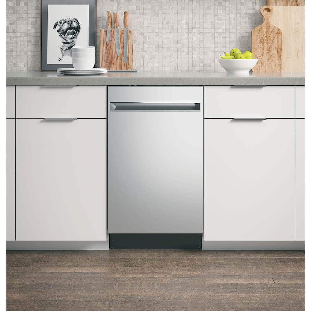 Alt View 14. GE Profile - 18" Top Control Built-In Dishwasher with Stainless Steel Tub - Stainless Steel.