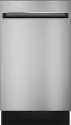 Haier - 18" Compact Front Control Smart Built-In Tub Dishwasher with 3-Level Wash and 47 dBA - Stainless Steel - Front_Zoom