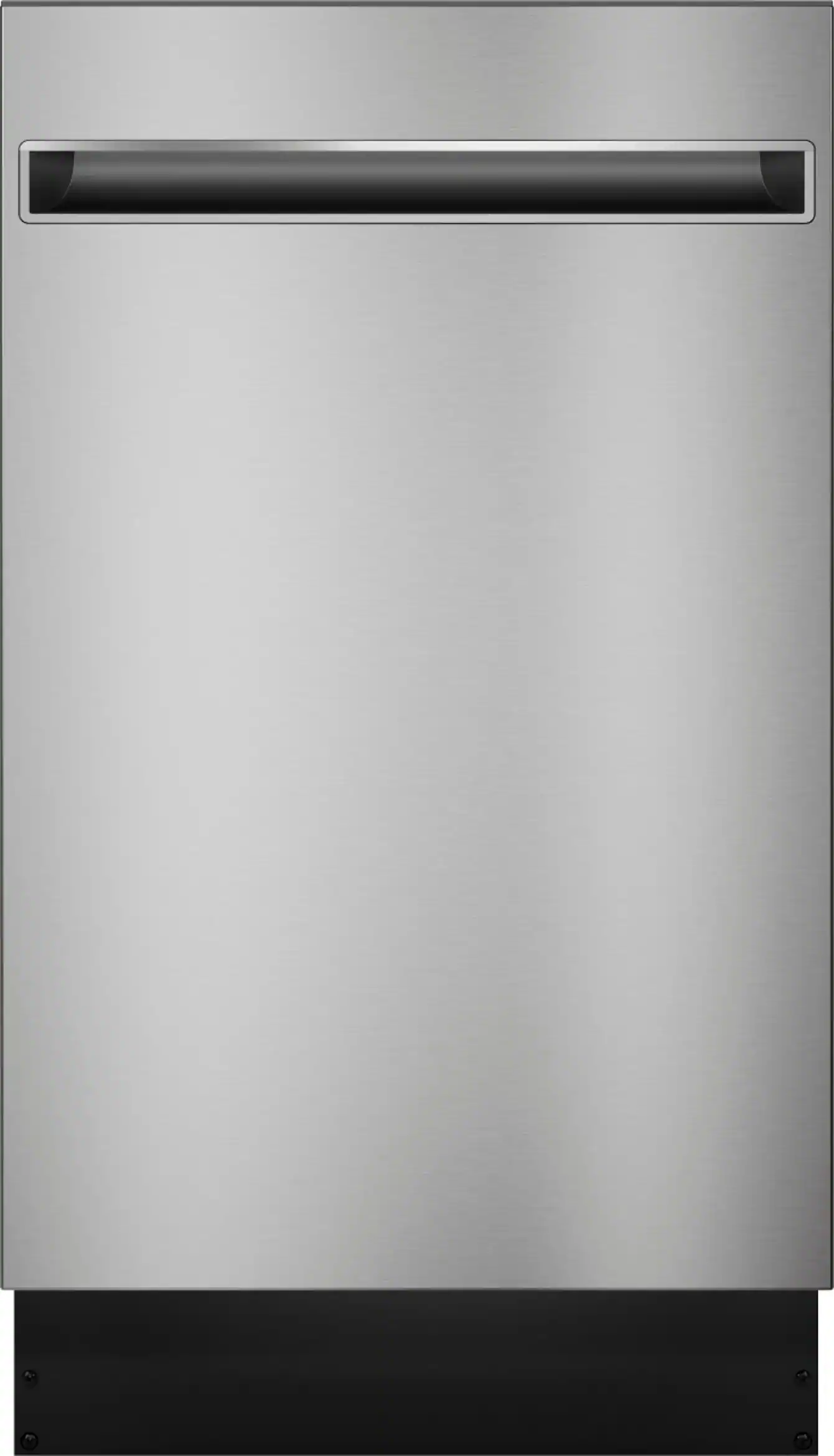 Front. Haier - 18" Front Control Built-In Dishwasher with Stainless Steel Tub - Stainless Steel.