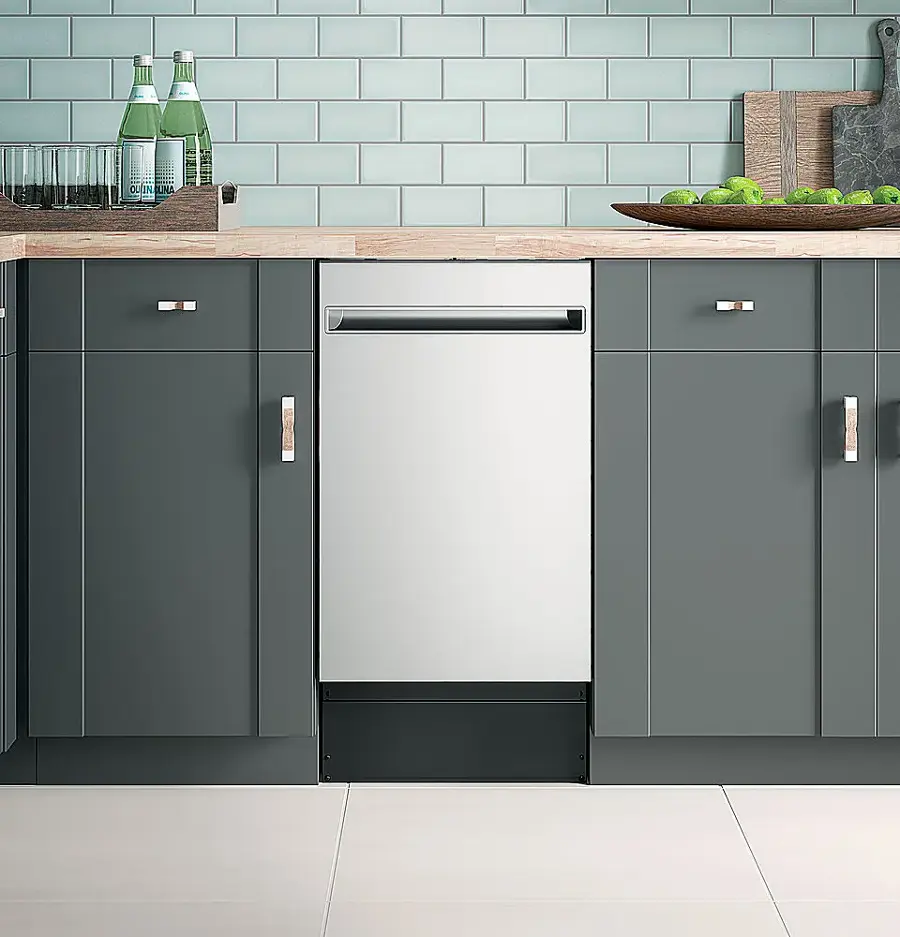 Alt View 15. Haier - 18" Front Control Built-In Dishwasher with Stainless Steel Tub - Stainless Steel.