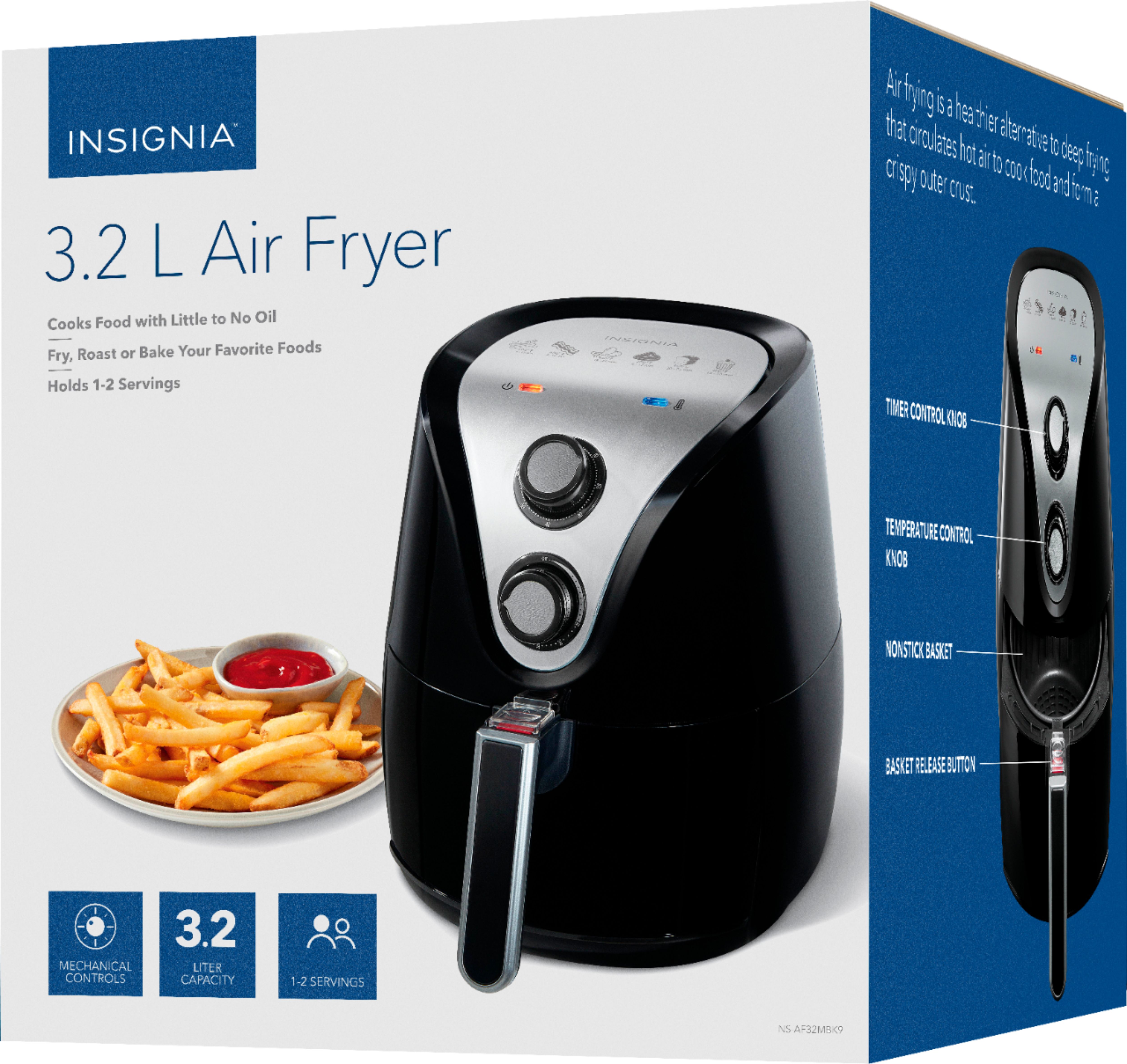 Best Buy: Insignia™ 3.4 Qt. Digital Air Fryer Stainless Steel NS-AF34D2