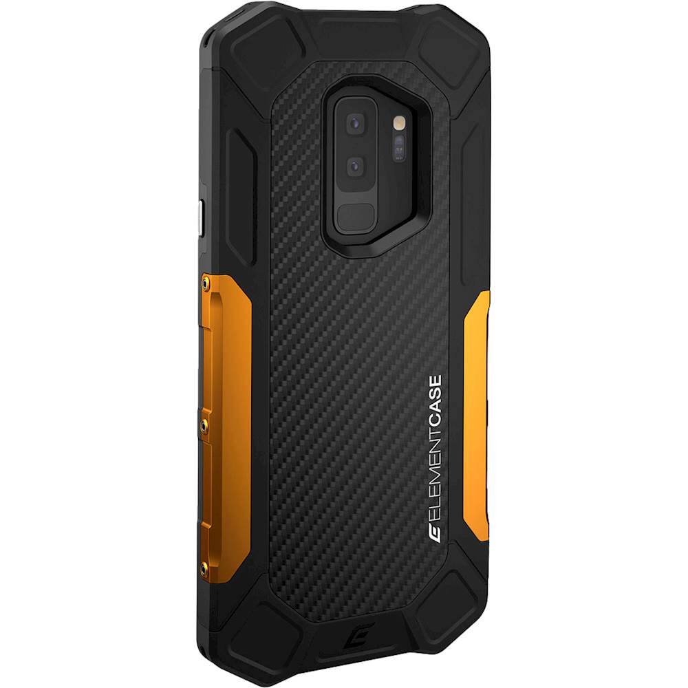 Angle. Element Case - Formula Case for Samsung Galaxy S9+ - Black/Orange.