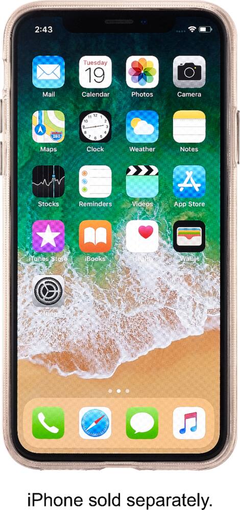 dynex - ultrathin case for apple iphone x and xs - pink/semi-clear dynex - ultrathin case for apple iphone x and xs - pink/semi-clear