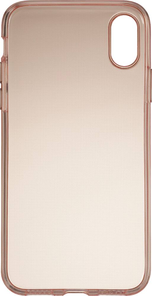 dynex - ultrathin case for apple iphone x and xs - pink/semi-clear dynex - ultrathin case for apple iphone x and xs - pink/semi-clear