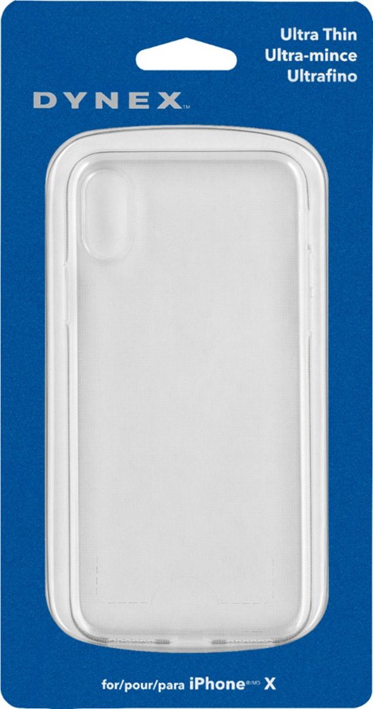 dynex - ultrathin case for apple iphone x and xs - clear
