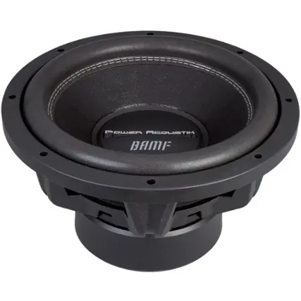 Front. Power Acoustik - BAMF Series 12" Dual-Voice-Coil 2-Ohm Subwoofer - Black.