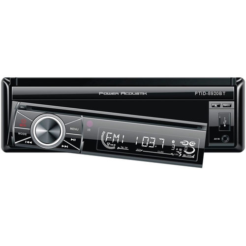 Power Acoustik - In-Dash CD/DVD/DM Receiver - Built-in Bluetooth with Detachable Faceplate - Black