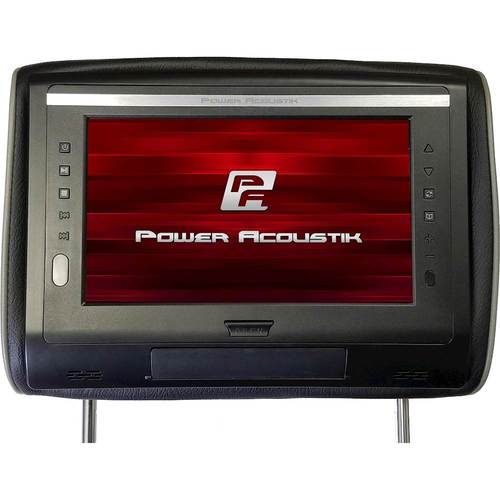 Power Acoustik - 9" Universal Replacement Headrest LCD Monitor with DVD Player - Black