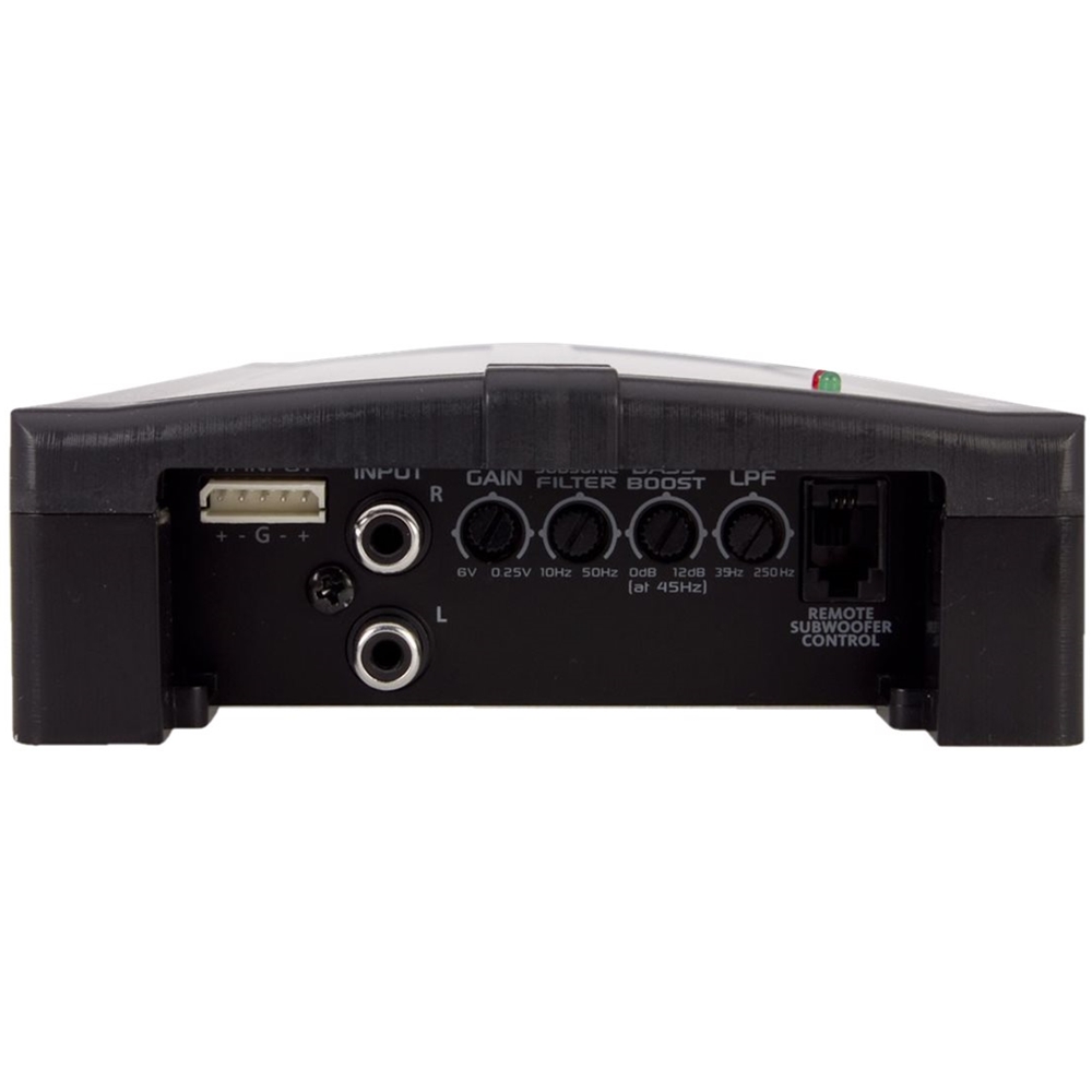 Left View: Power Acoustik - RAZOR 2300W Class D Digital Mono Amplifier with Variable Low-Pass Crossover - Black