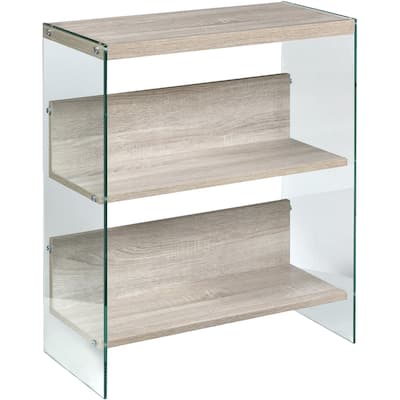 OneSpace - Escher Skye Collection 3-Shelf Bookcase - Clear/Light Oak
