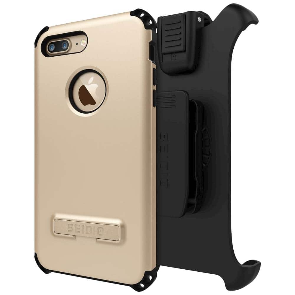 dilex combo case for apple iphone 7 plus - gold/black