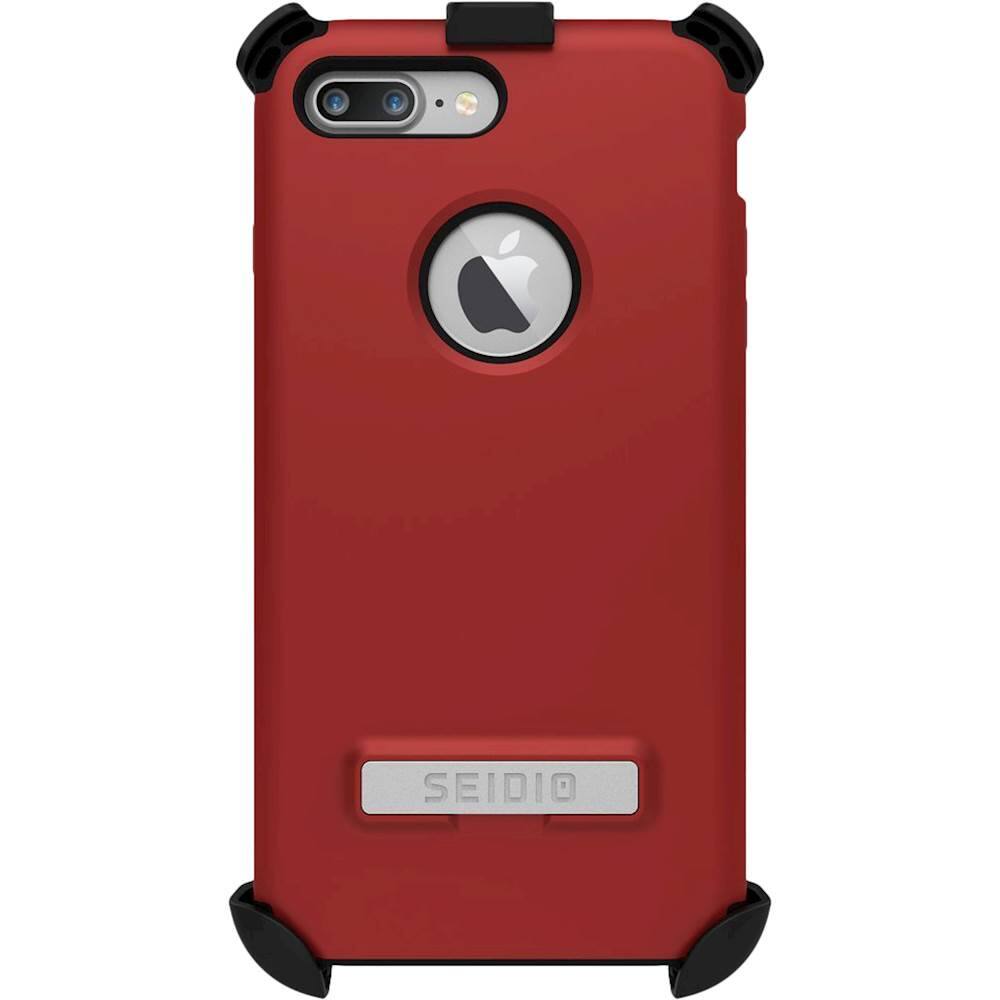 dilex combo case for apple iphone 7 plus - dark red/black