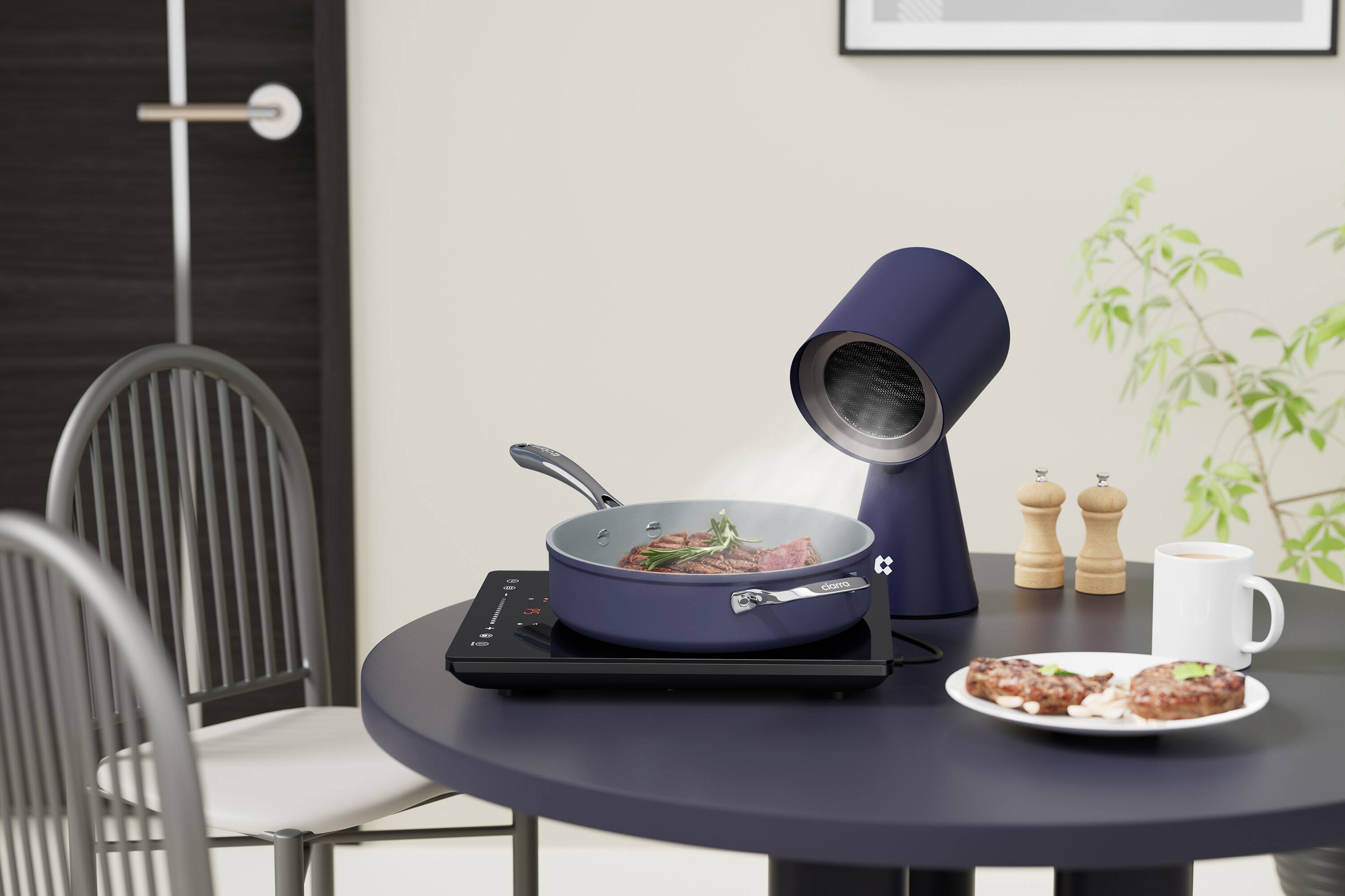 Alt View 4. Ciarra - Beyond 4-Piece Cookware Set - Midnight Dream.