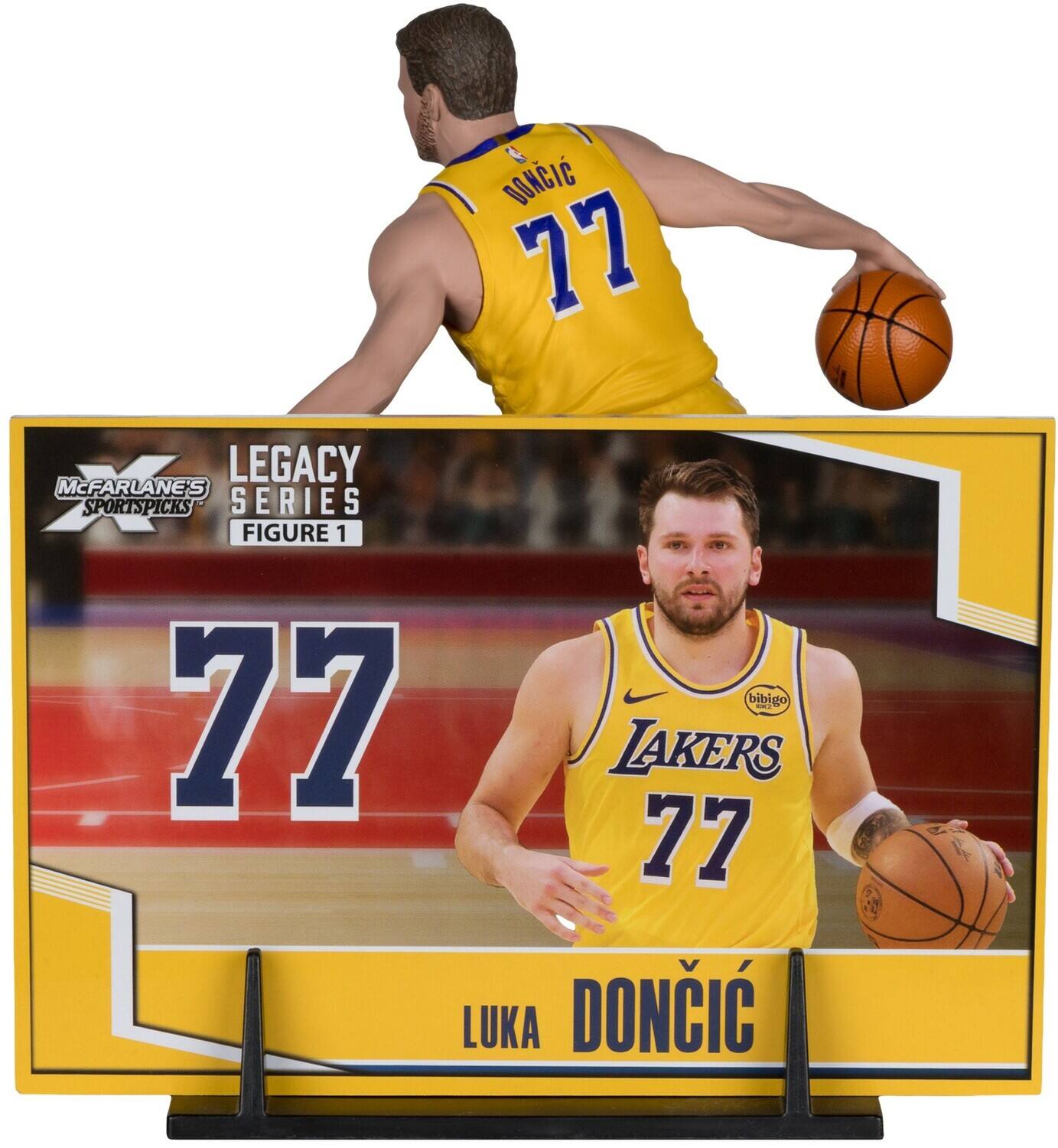 DONCIC 77 LEGACY McFARLANE'S SPORTSPICKS SERIES FIGURE 1 bibigo I 77 LAKERS 77 LUKA DONCIC