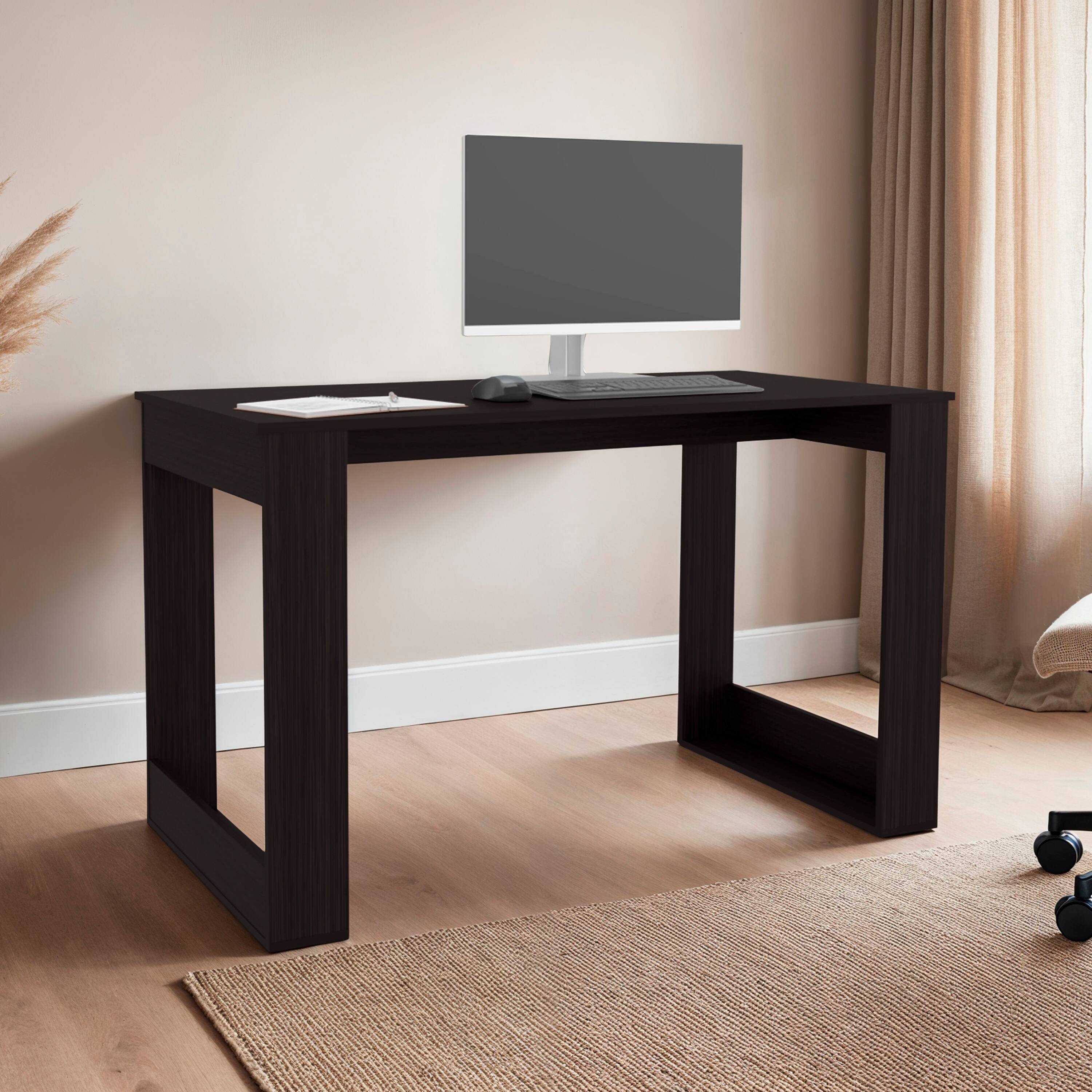 Angle. Spaco - Spaco 47x24 Inch Writing Computer Desk, Space Saving, for Home Office - Black+Wenge.