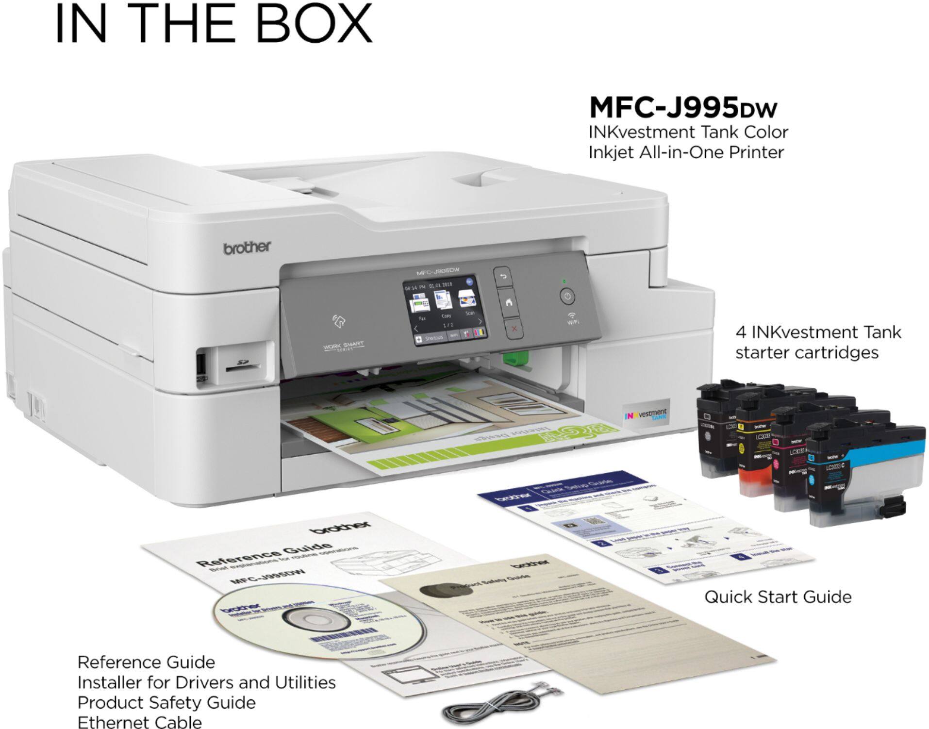 Alt View 11. Brother - INKvestment Tank MFC-J995DW Wireless All-In-One Inkjet Printer.