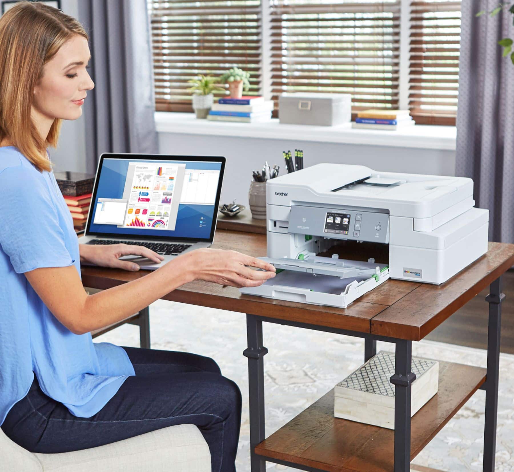 Alt View 17. Brother - INKvestment Tank MFC-J995DW Wireless All-In-One Inkjet Printer.