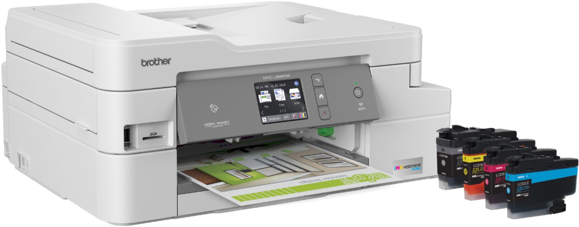 Alt View 20. Brother - INKvestment Tank MFC-J995DW Wireless All-In-One Inkjet Printer.