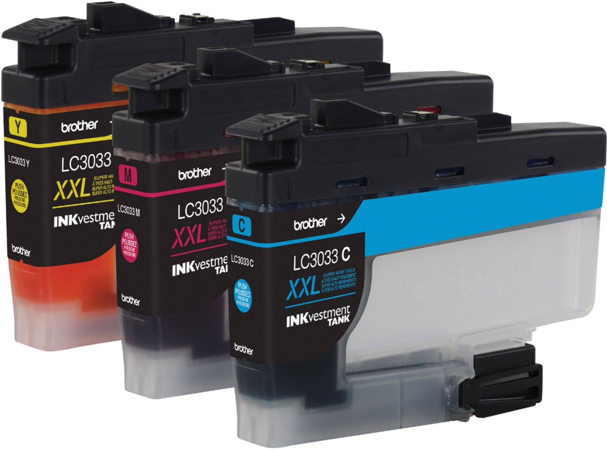 Alt View 12. Brother - LC30333PKS XXL Super High-Yield INKvestment 3-Pack Ink Cartridges - Cyan/Magenta/Yellow.