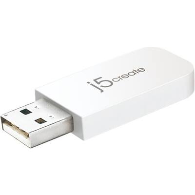 j5create - Dual-Band Wireless-AC USB Network Adapter - White
