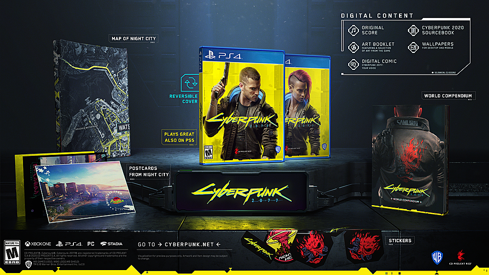 Cyberpunk 2077 Standard Edition PlayStation 4, PlayStation 5 1000746373 - Best  Buy