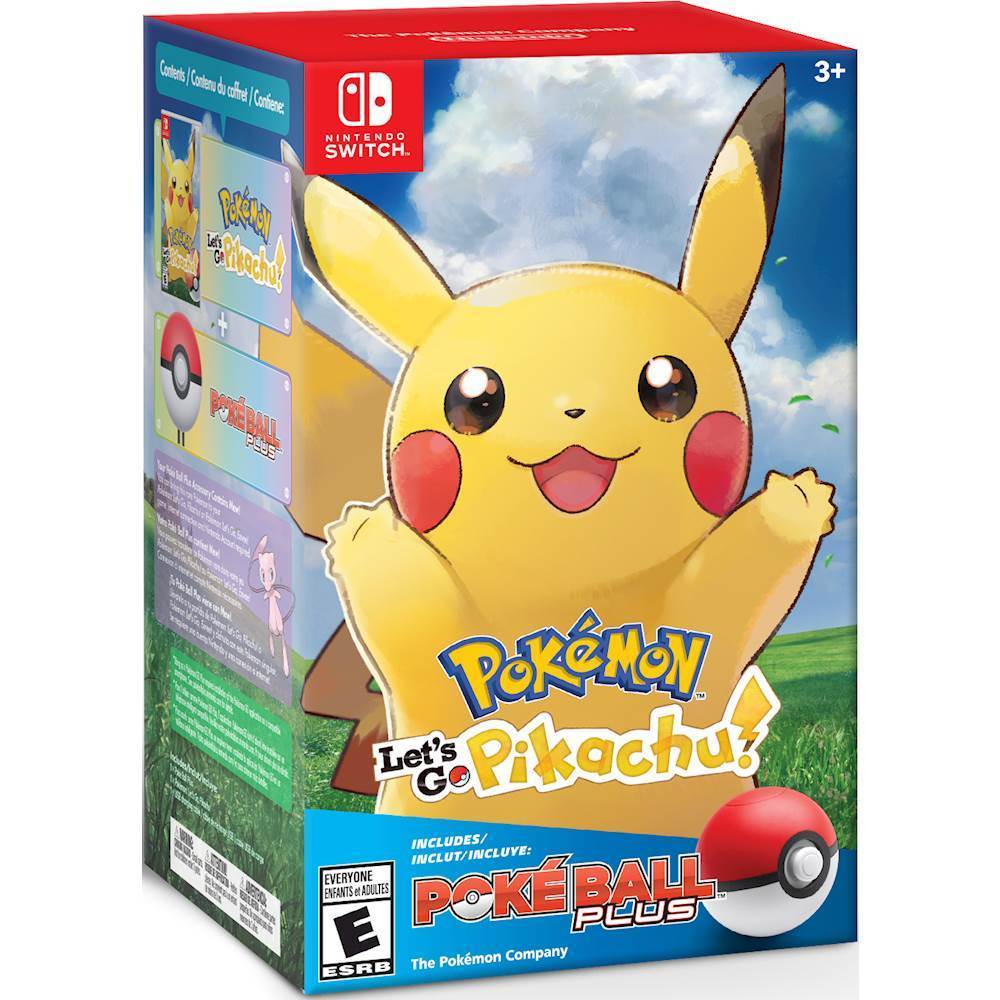 mave komme Stor Pokémon: Let's Go, Pikachu! Poké Ball Plus Bundle Standard Edition Nintendo  Switch HACRADW2A - Best Buy