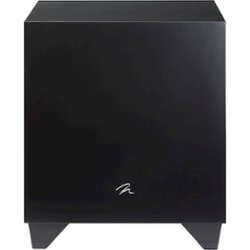 MartinLogan - Dynamo 1100X 12" 1300W Sealed, Powered Subwoofer, with Sub Control App and Wireless Ready - Satin Black - Front_Zoom