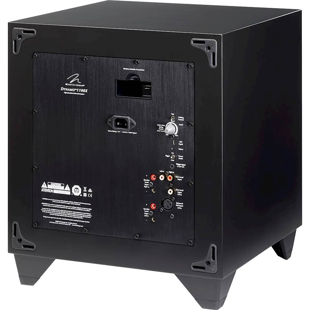 Alt View 14. MartinLogan - Dynamo 1100X 12" 1300W Sealed, Powered Subwoofer, with Sub Control App and Wireless Ready - Satin Black.