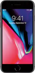 Apple - Geek Squad Certified Refurbished iPhone 8 64GB - Space Gray (Sprint) - Front_Zoom