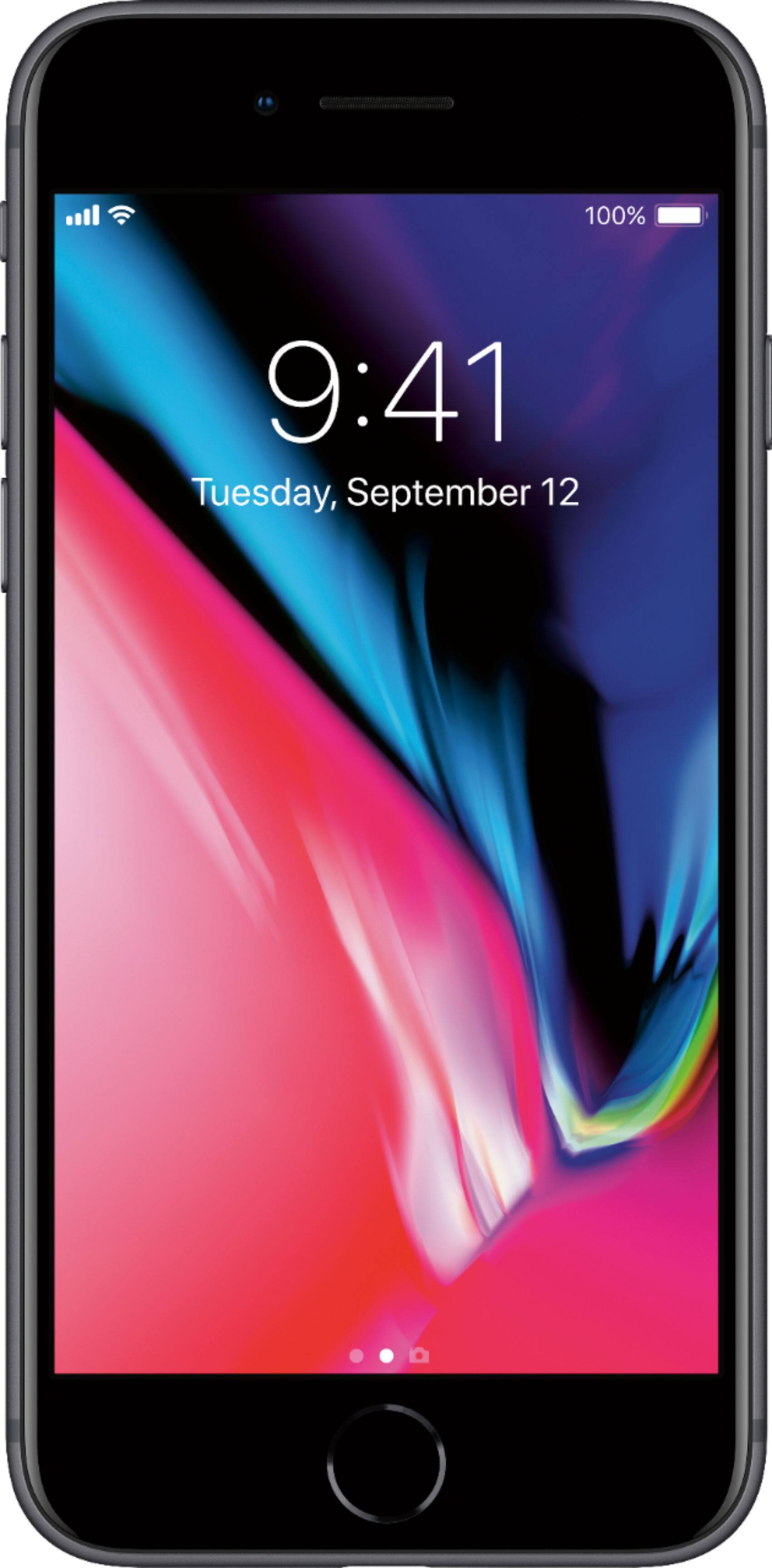 Apple - Geek Squad Certified Refurbished iPhone 8 64GB - Space Gray (Sprint)