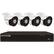 Front. Night Owl - 8-Channel, 4-Camera Indoor/Outdoor Wired 4k 2TB NVR Surveillance System - Black/White.