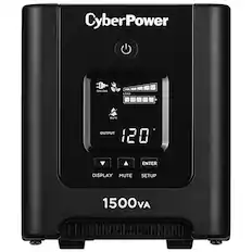 Front. CyberPower - PFC Sinewave Series 1500VA Battery Back-Up System - Black.