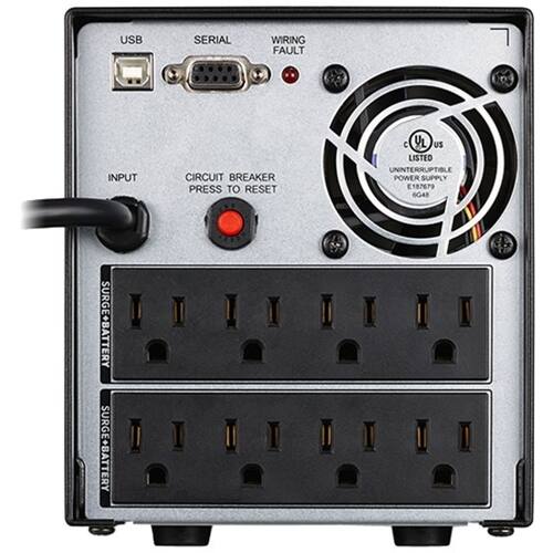 Alt View 13. CyberPower - PFC Sinewave Series 1500VA Battery Back-Up System - Black.