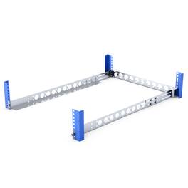 RackSolutions - 1U Wide Equipment Universal Rail, 24in Depth with Wirebar, 45 lb Capacity - Metallic