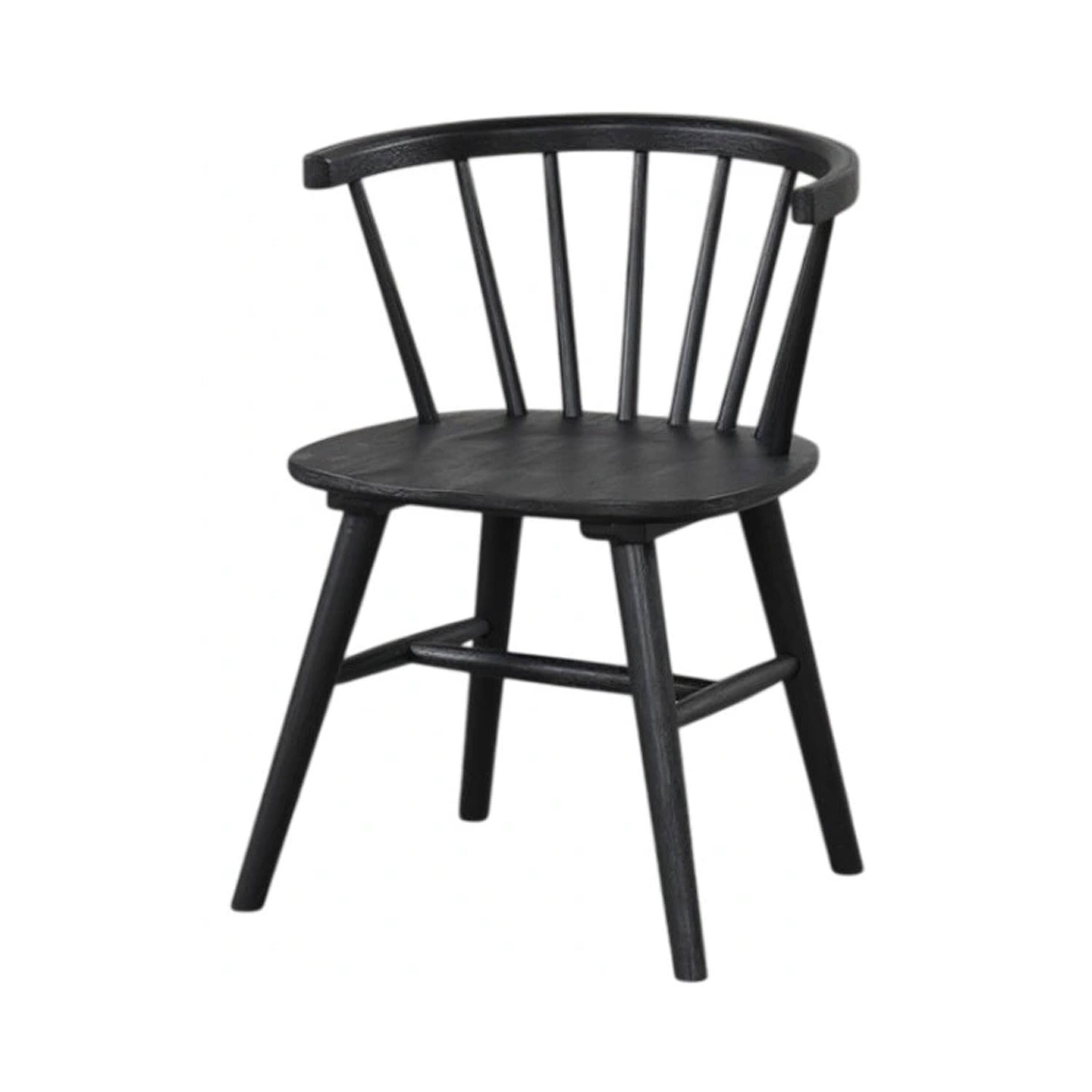 Alt View 1. Manhattan Lane - Yely Side Dining Chair Set of 2, Spindle Back, Shaker Legs - Black.