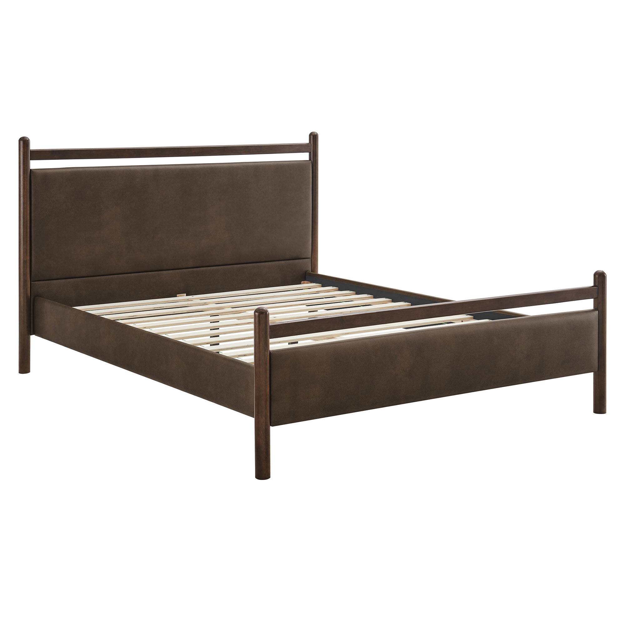 Angle. Modway - Ginny Platform Bed Frame by Modway - Wenge Mushroom.