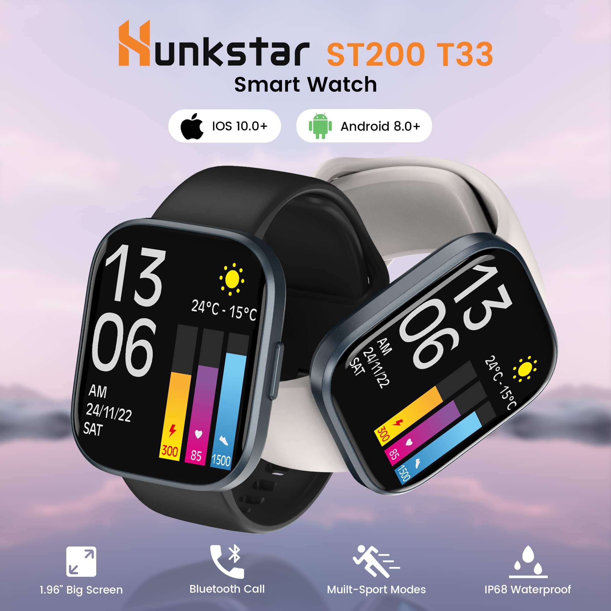 Questions and Answers: Hunkstar ST200 Smart Watch, 1.96